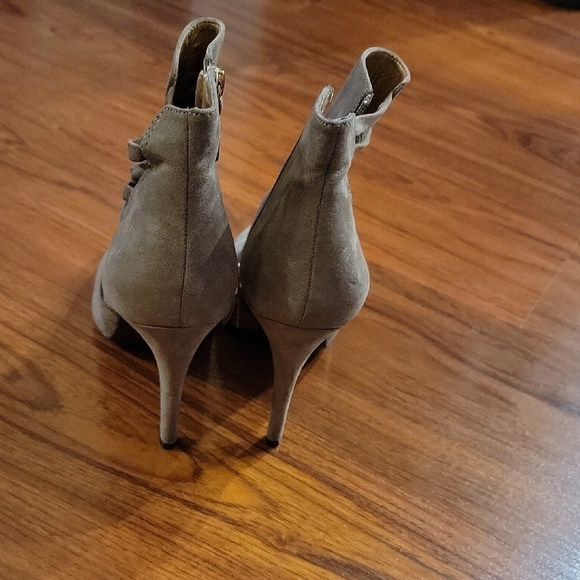 a.n.a Taupe Heeled Boots with Cutout Design - Picture 3 of 6